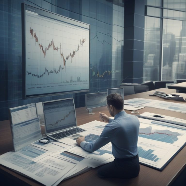 Dynamic financial stock market chart with candlestick patterns and rising graph lines, symbolizing economic growth and investment analysis.